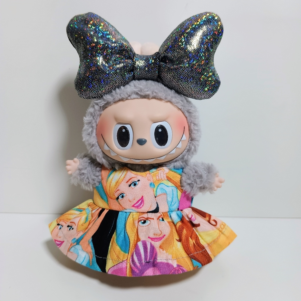 Disney Princess Cinderella Custom Dress and Matching Bow Made to fit Labubu